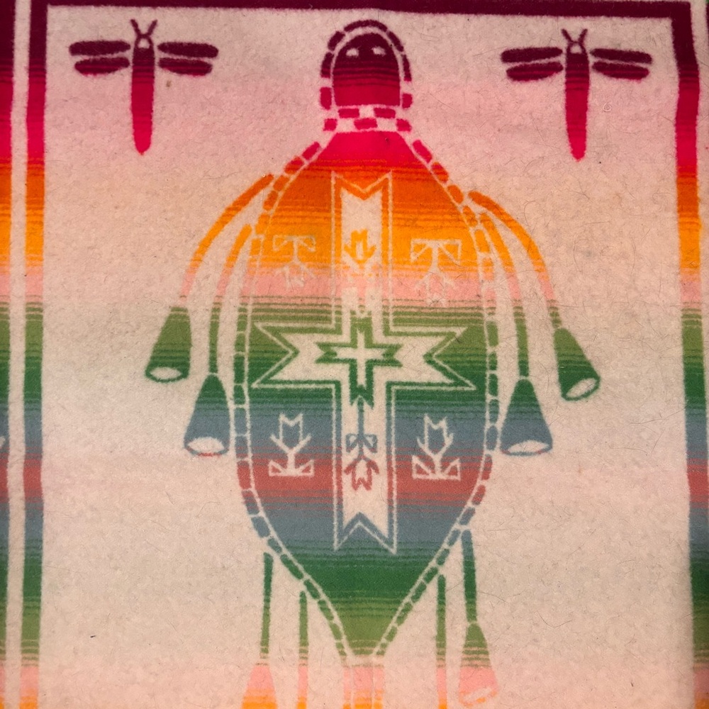 Pendleton Multicolor Holiday Blanket with Native Motif - Picture 2 of 3